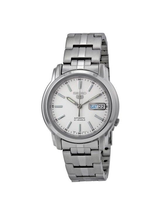 NWT Seiko Automatic White Dial Stainless Steel Men\'s Watch main image 4